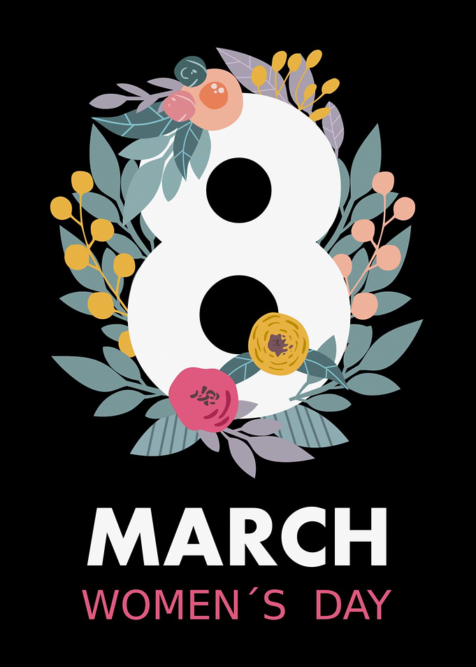 Women's Day Floral Number Eight