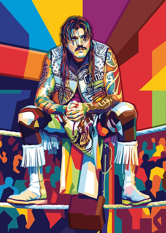 Dominik Mysterio in Pop Art Style