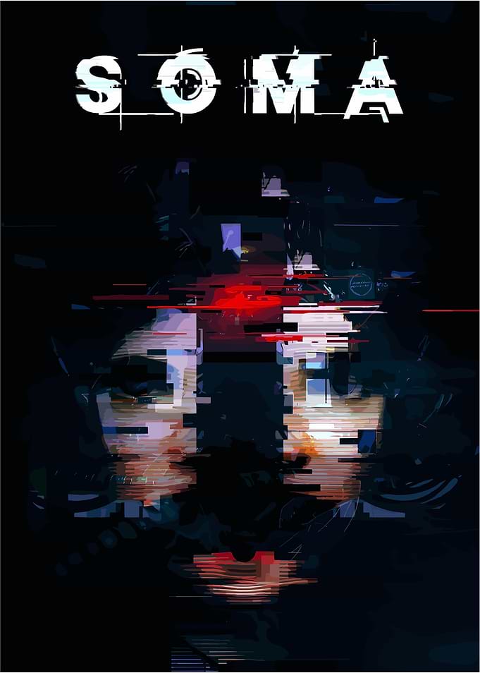 SOMA Game Distorted Face Art