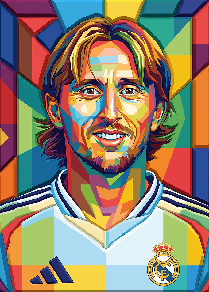 Luka Modrić Pop Art Portrait