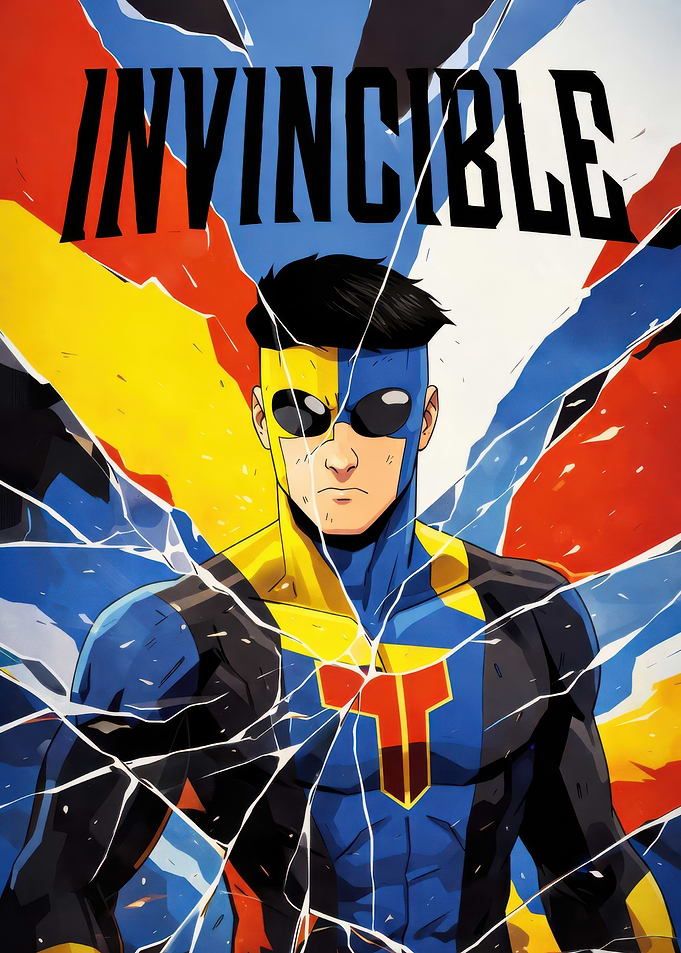Invincible Comic Book Hero Portrait