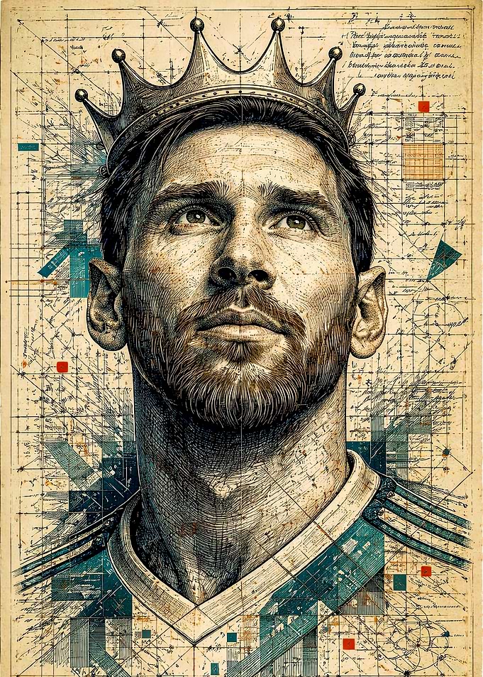 Lionel Messi King Portrait