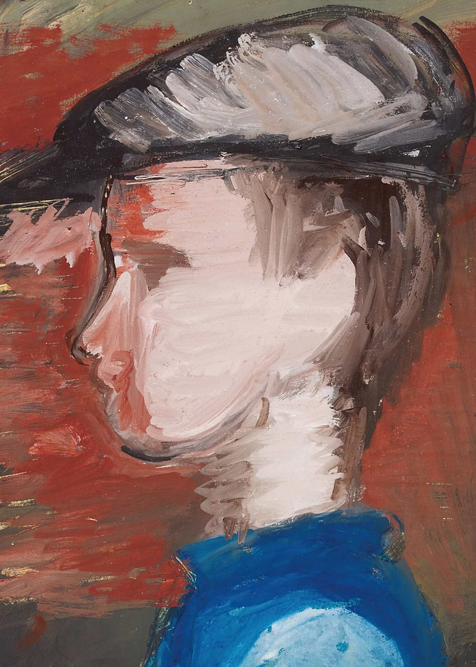 Painted Portrait of a Boy in Profile
