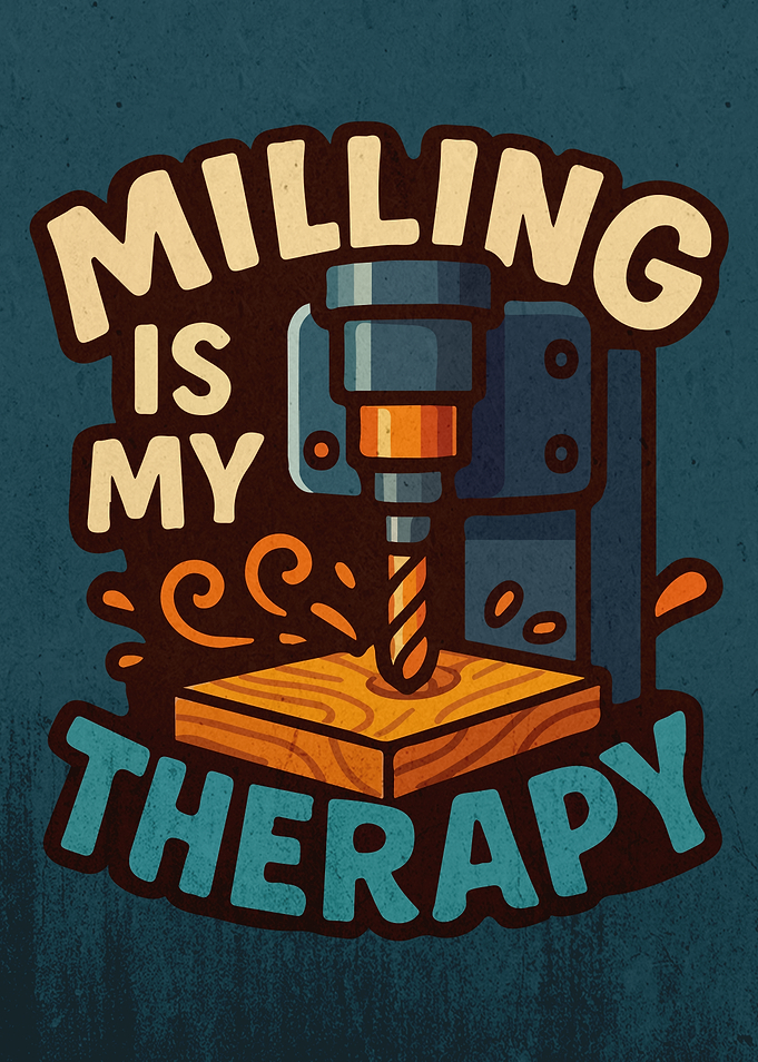 Funny Milling machine quote, Milling is my therapy illustration