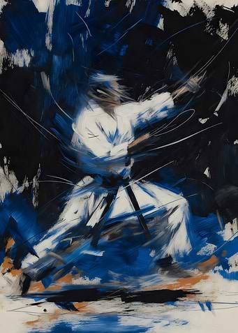 Karate Master Painting