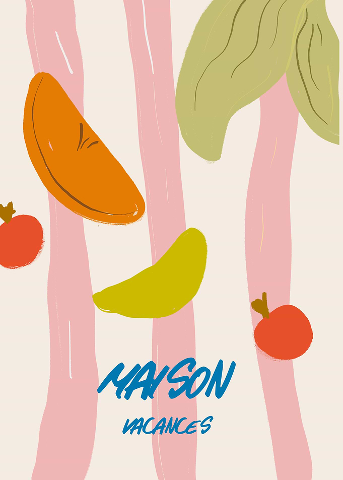 Maison Vacances: Abstract Fruit Illustration