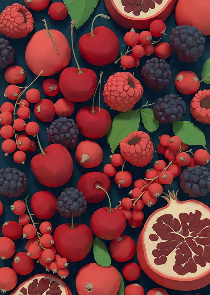 Red Fruit Still Life
