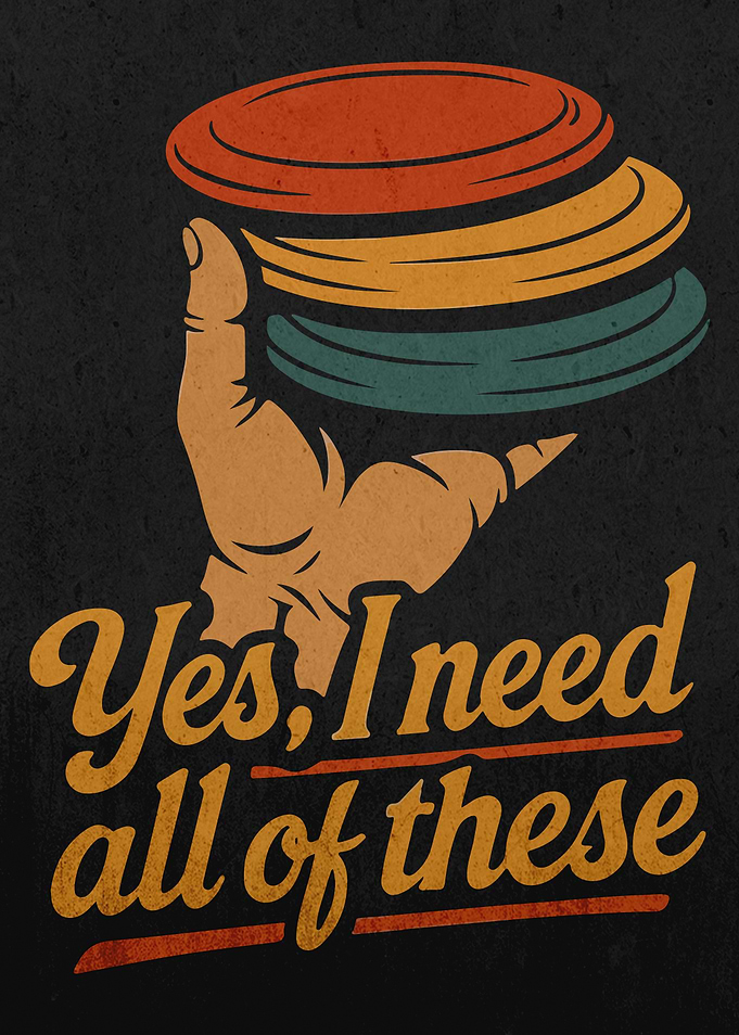 Vintage Funny Disc Golfing quote