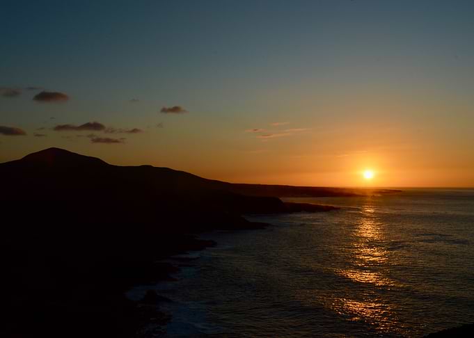 Sunset Over the Volcanic Coast – Lanzarote