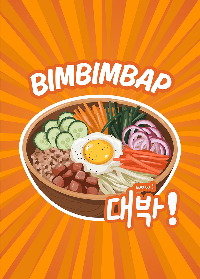 Bibimbap Bowl Illustration