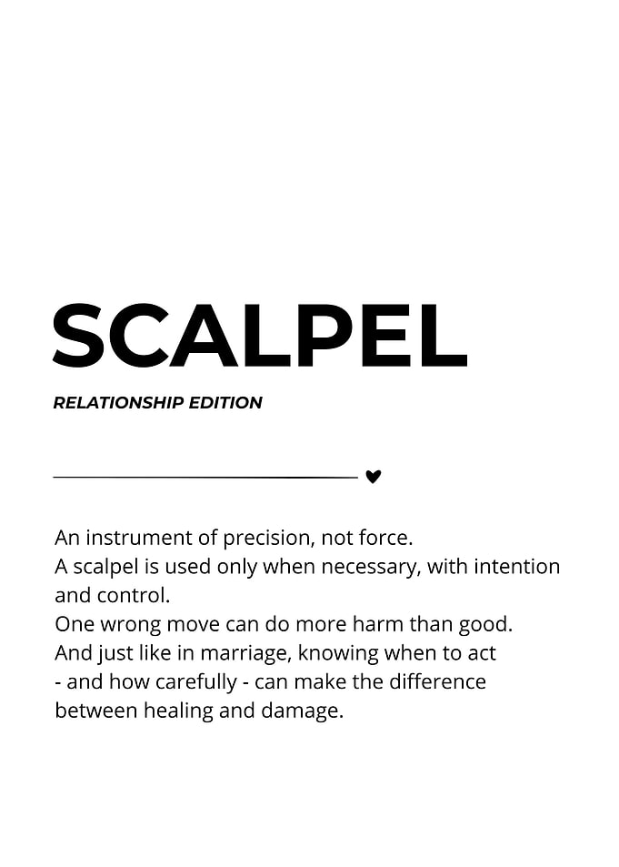 Scalpel Relationship Edition | Funny Wedding Gift for Medical Professionals
