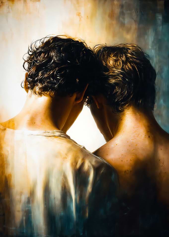 Warm Embrace Textured Abstract Painting
