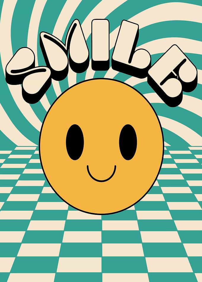 Retro Smile Face Illustration