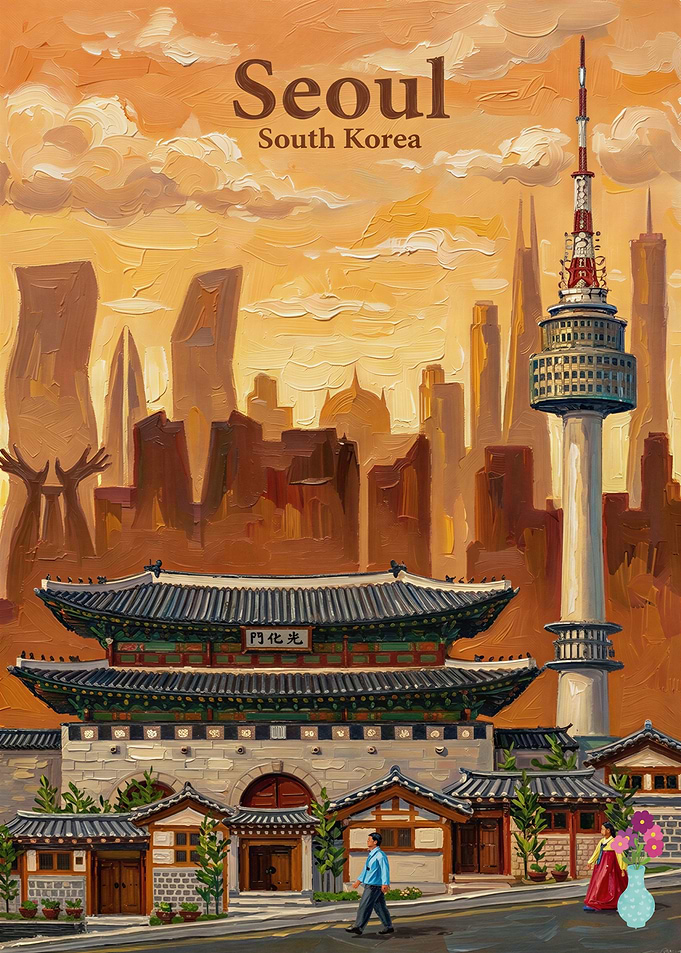 Seoul, South Korea Painting