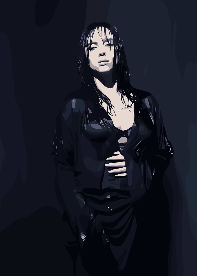 Billie Eilish in Dark Illustration