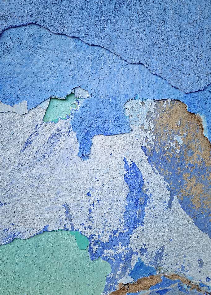 Distressed Blue and White Wall Texture