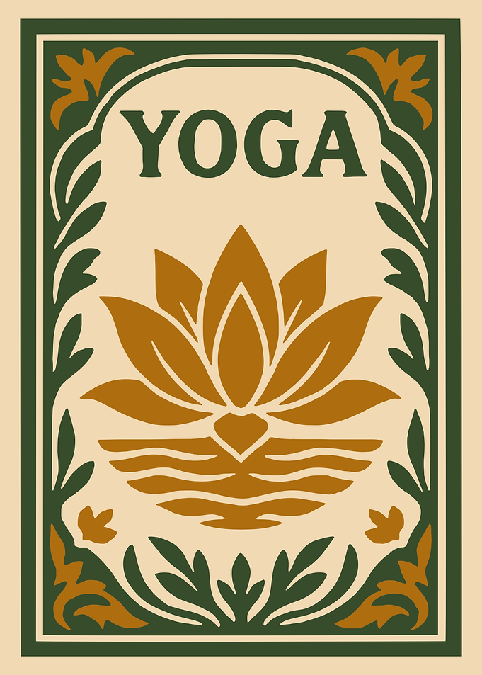 Yoga Lotus Flower Illustration