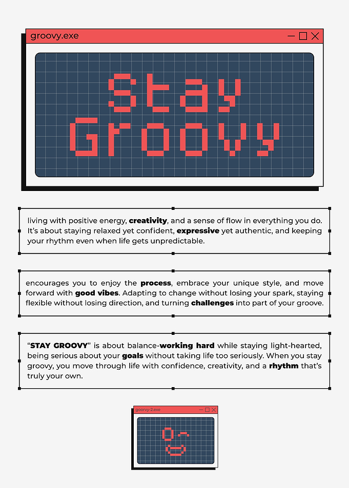 Stay Groovy Inspirational Quote Poster