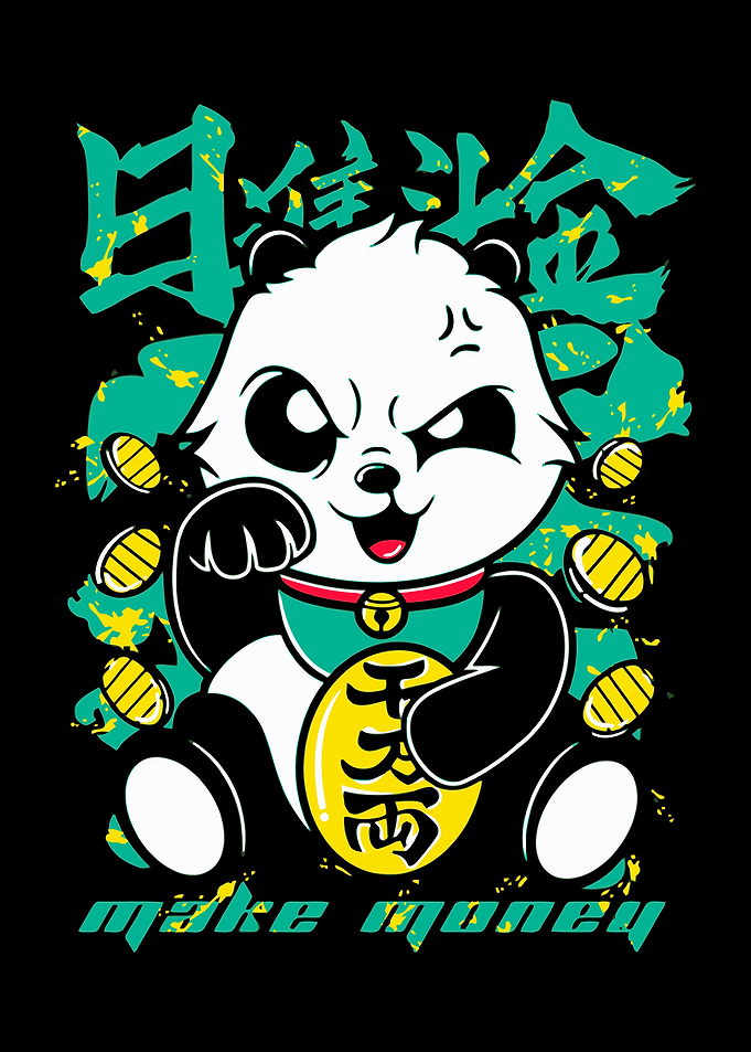 Lucky Panda with Money