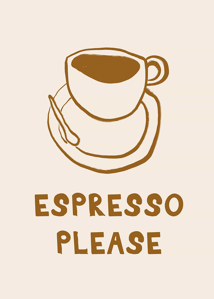 Espresso Please Coffee Cup Illustration
