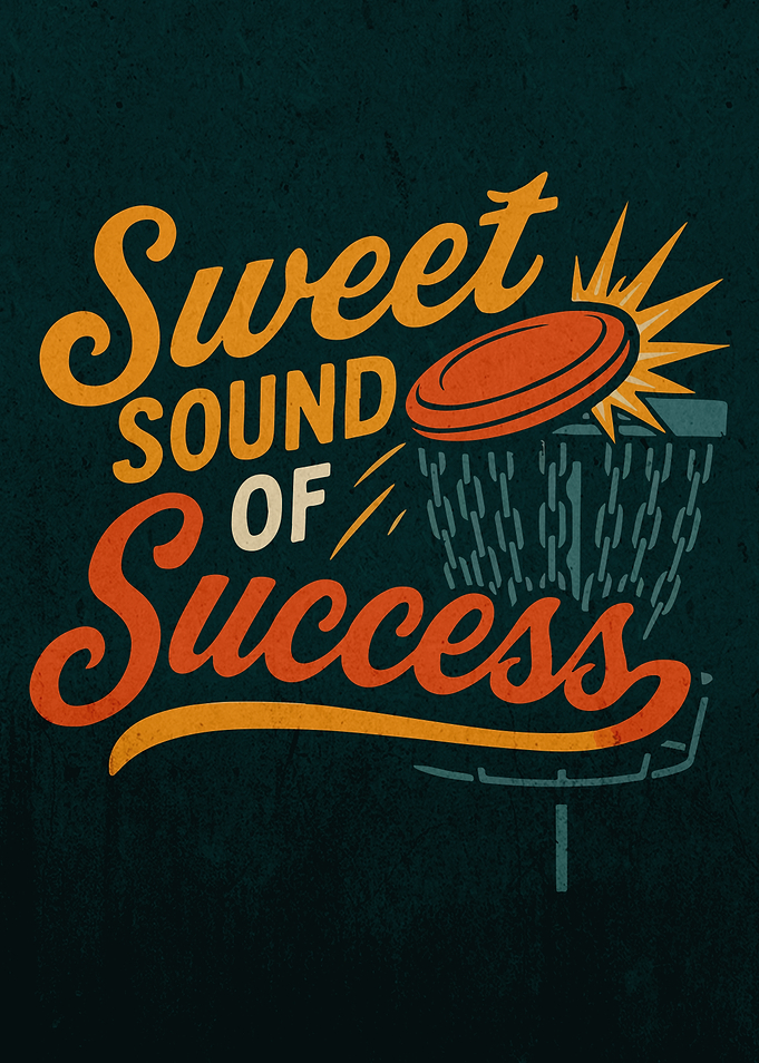 Vintage Funny disc golf quote, Sweet Sound of Success