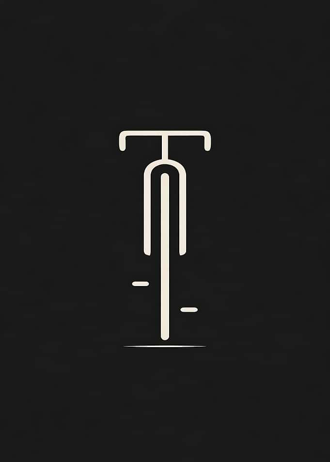 Minimal Bicycle Icon – Modern Cycling Wall Art