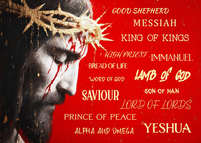 Jesus Christ Portrait with Titles