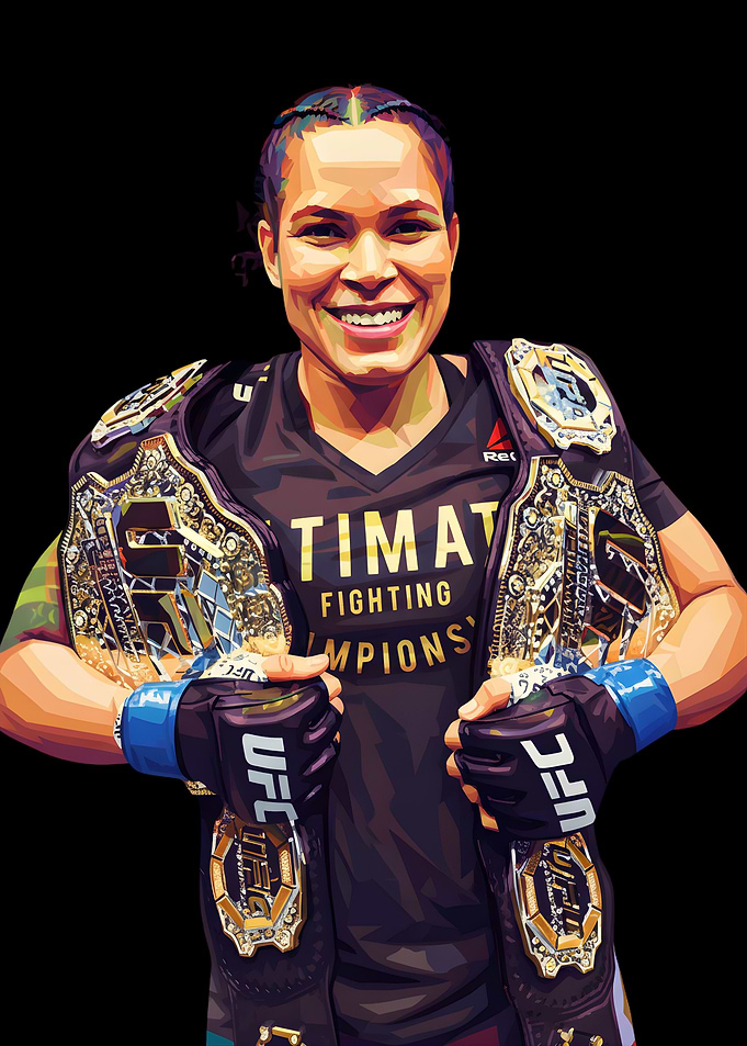 Amanda Nunes UFC Champion Digital Art