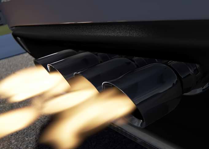 Corvette Car Exhaust with Flames