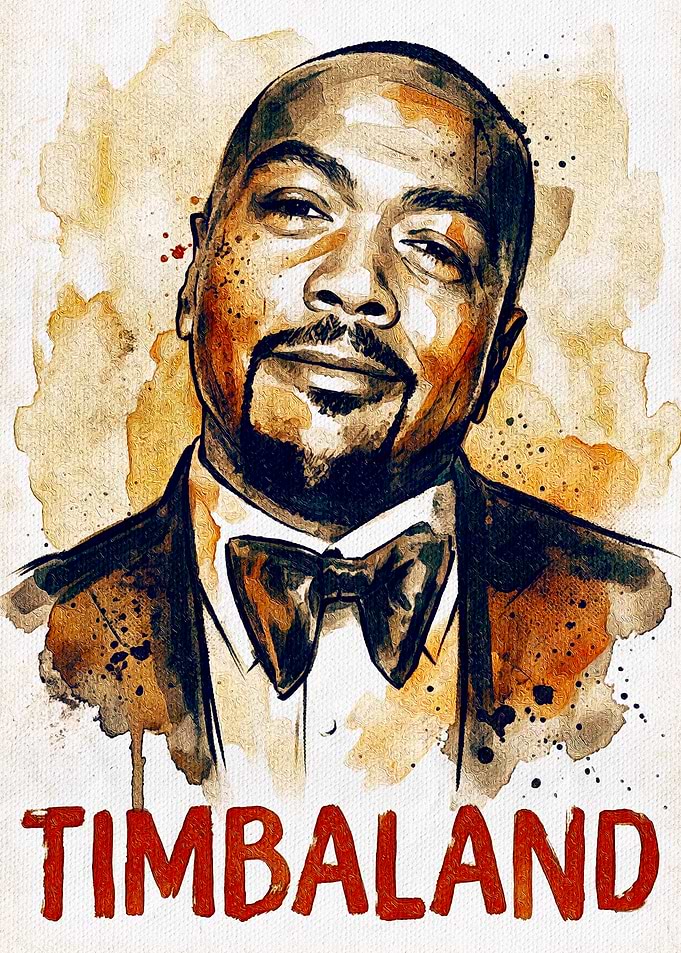 Timbaland Watercolor Portrait