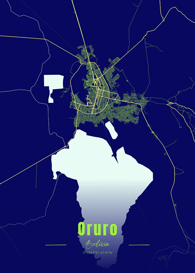 Oruro, Bolivia City Map