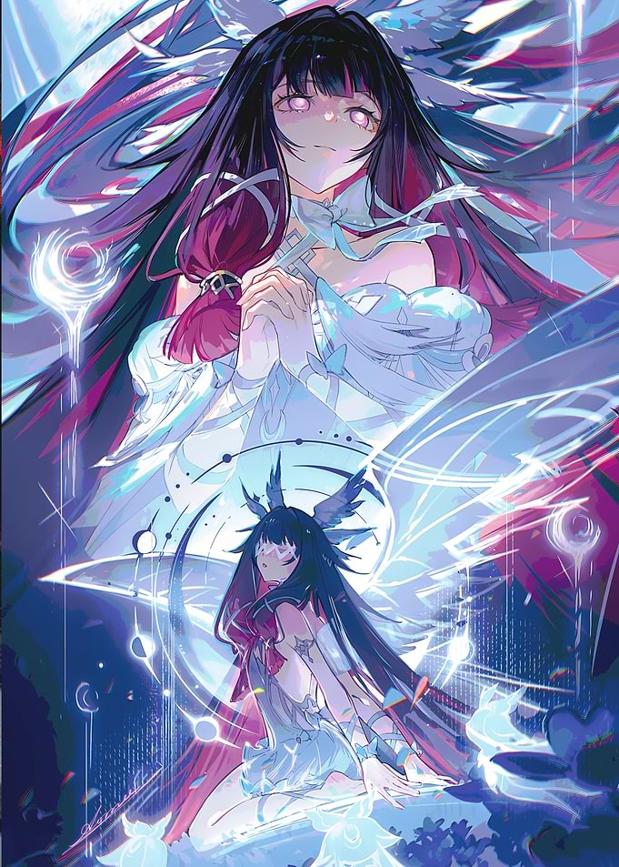 Anime Girl with Magical Aura
