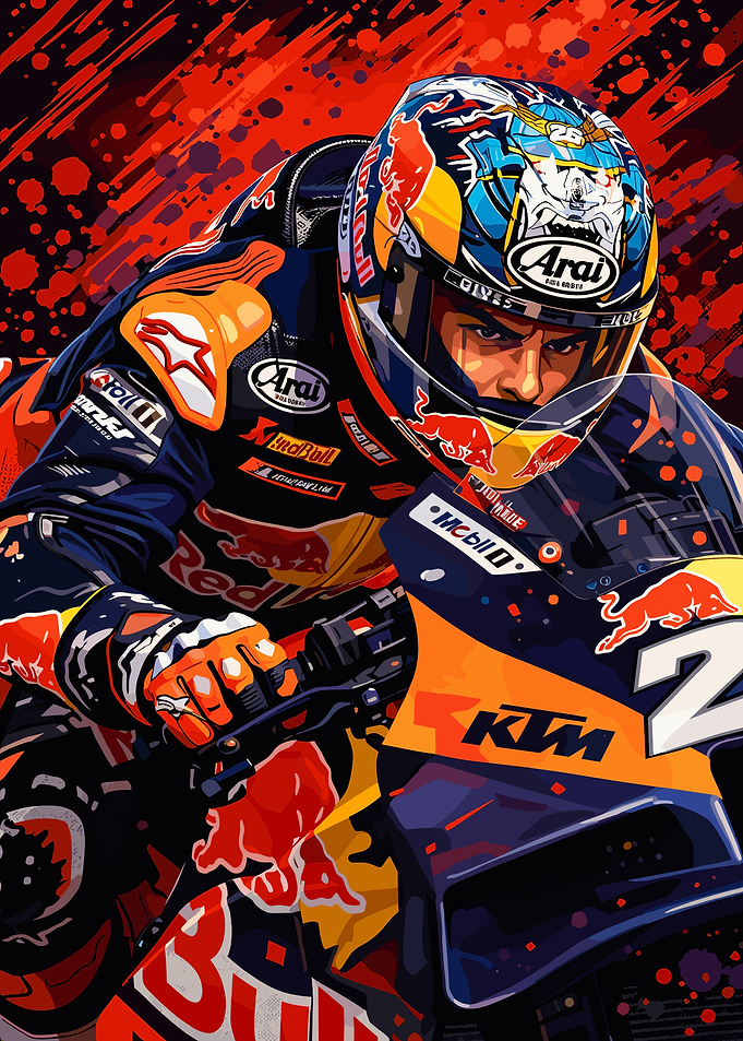 Motorcycle Racer in Action