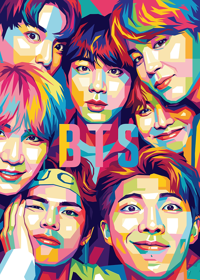 BTS Pop Art Portrait