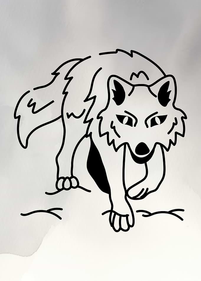 Stylized Wolf Illustration
