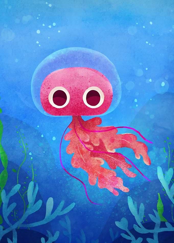 Cute Pink Jellyfish
