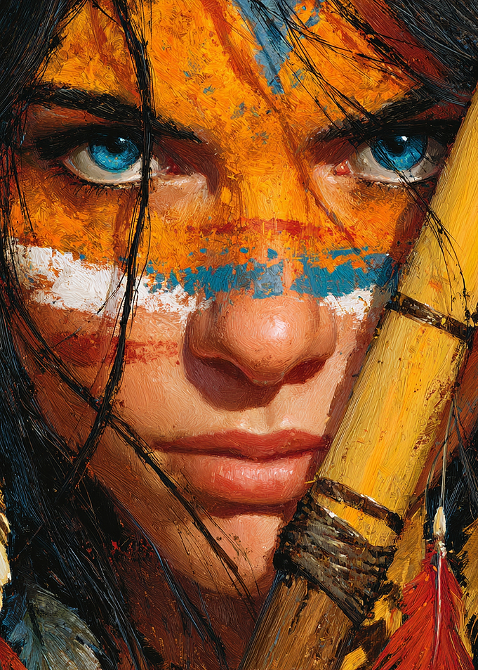 Native American Woman Portrait Painting