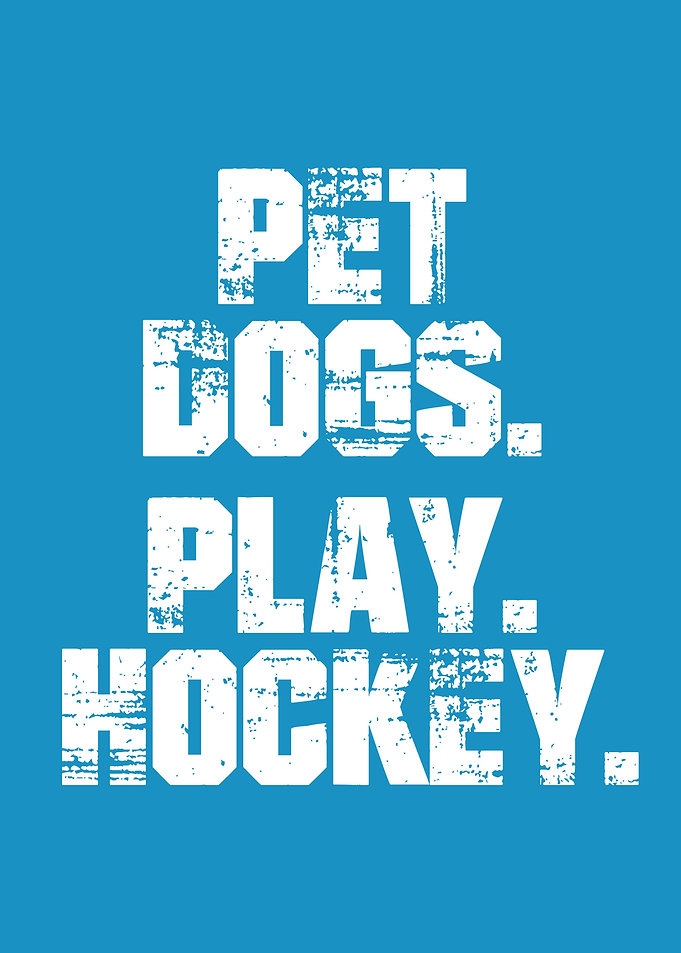 Pet Dogs Play Hockey Text Art