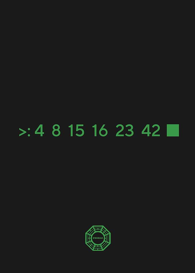 Lost TV Series Numbers and Dharma Logo