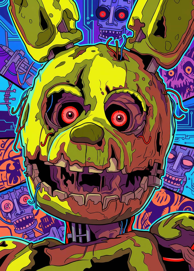 Springtrap Five Nights at Freddy's Illustration