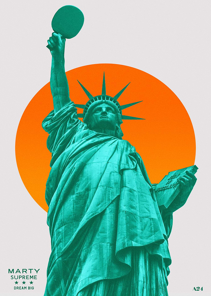 Statue of Liberty with Ping Pong Paddle