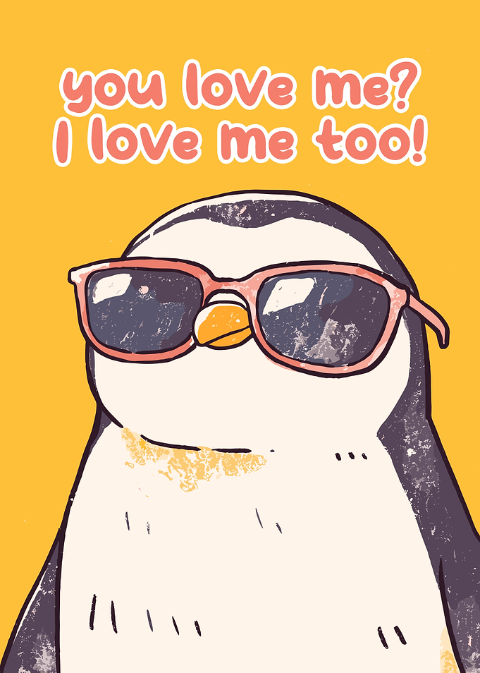 Cool Penguin with Sunglasses Illustration