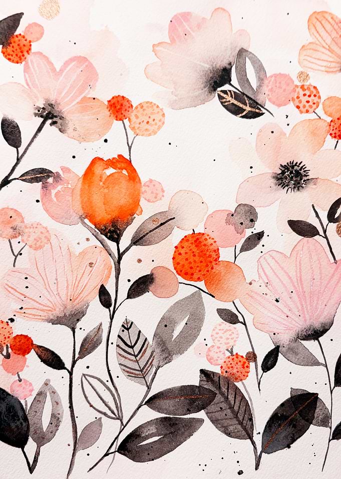 Watercolor Floral Arrangement