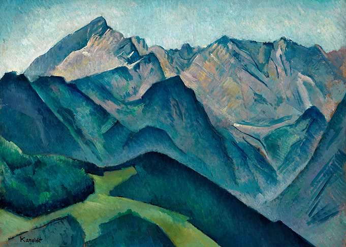 Mountain Range Painting by Karl Kanoldt