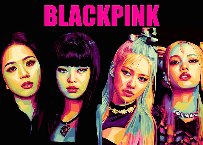 Blackpink pop art portrait