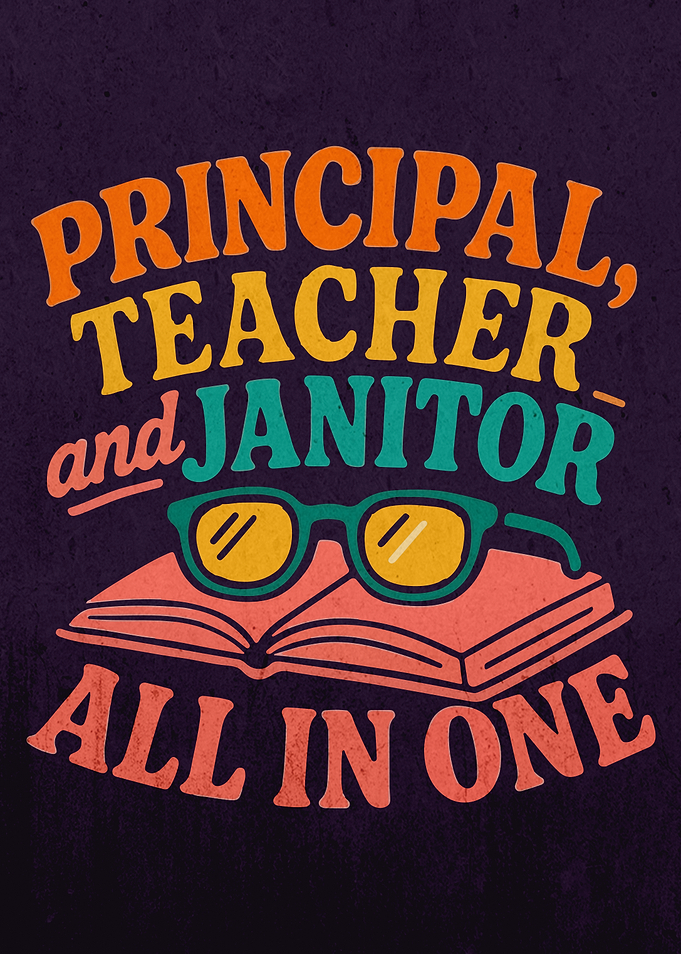 Principal, Teacher, and Janitor All-in-One