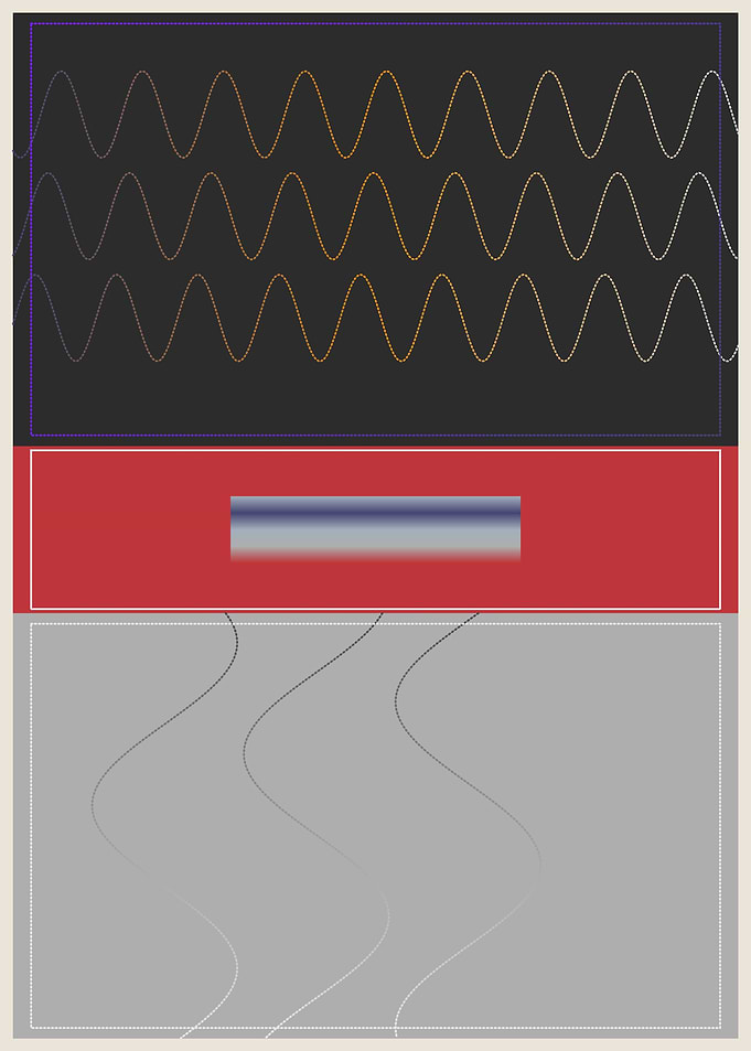 Abstract Color Block Wave Pattern