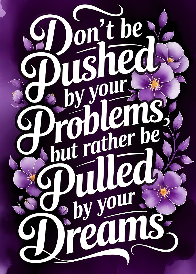 Inspirational Quote with Floral Design