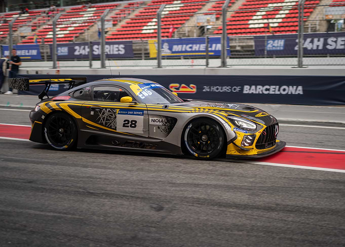Racing Car on Track at Barcelona