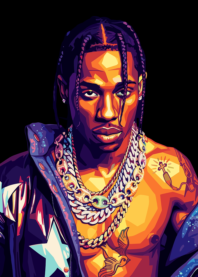Travis Scott Portrait Digital Art